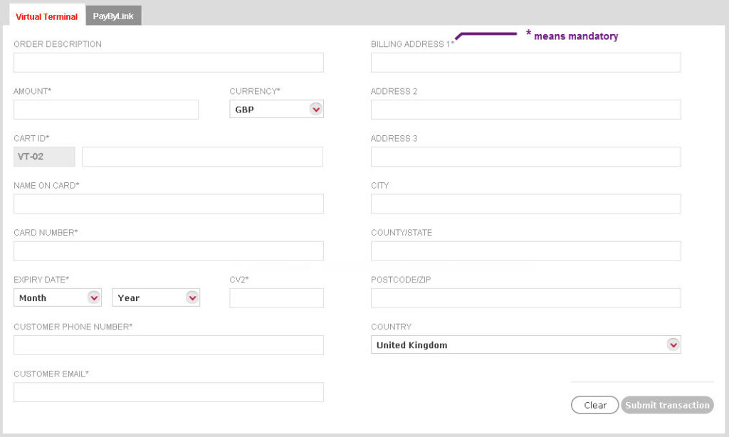 Worldpay's Virtual Terminal